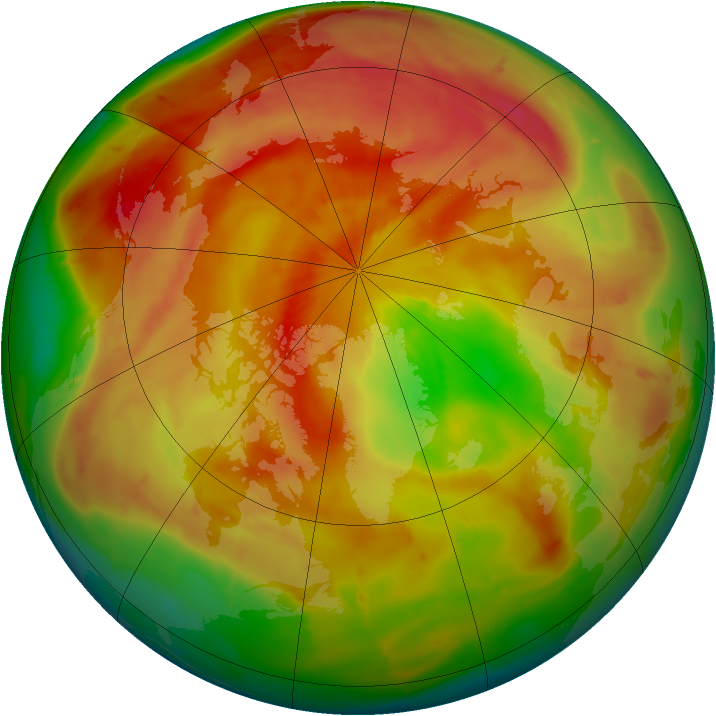 Arctic ozone map for 06 April 2010